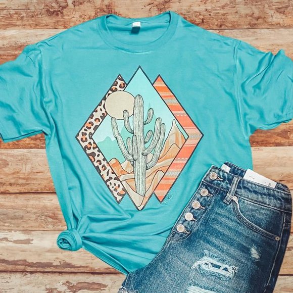 SERAPE DESERT Handmade Graphic Tee - Picture 2 of 6